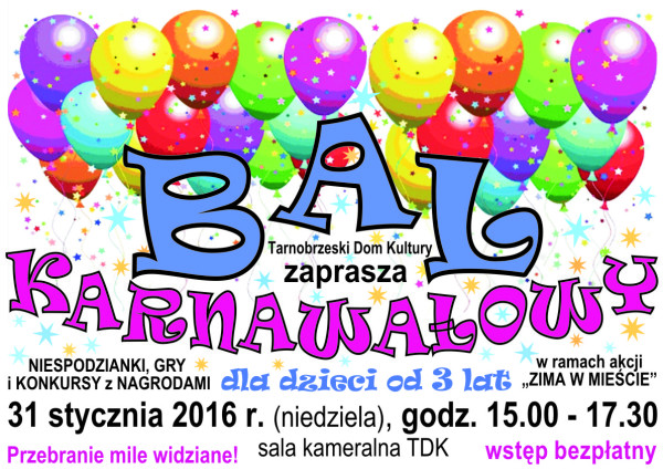 Bal Karnawał.2016-plakat